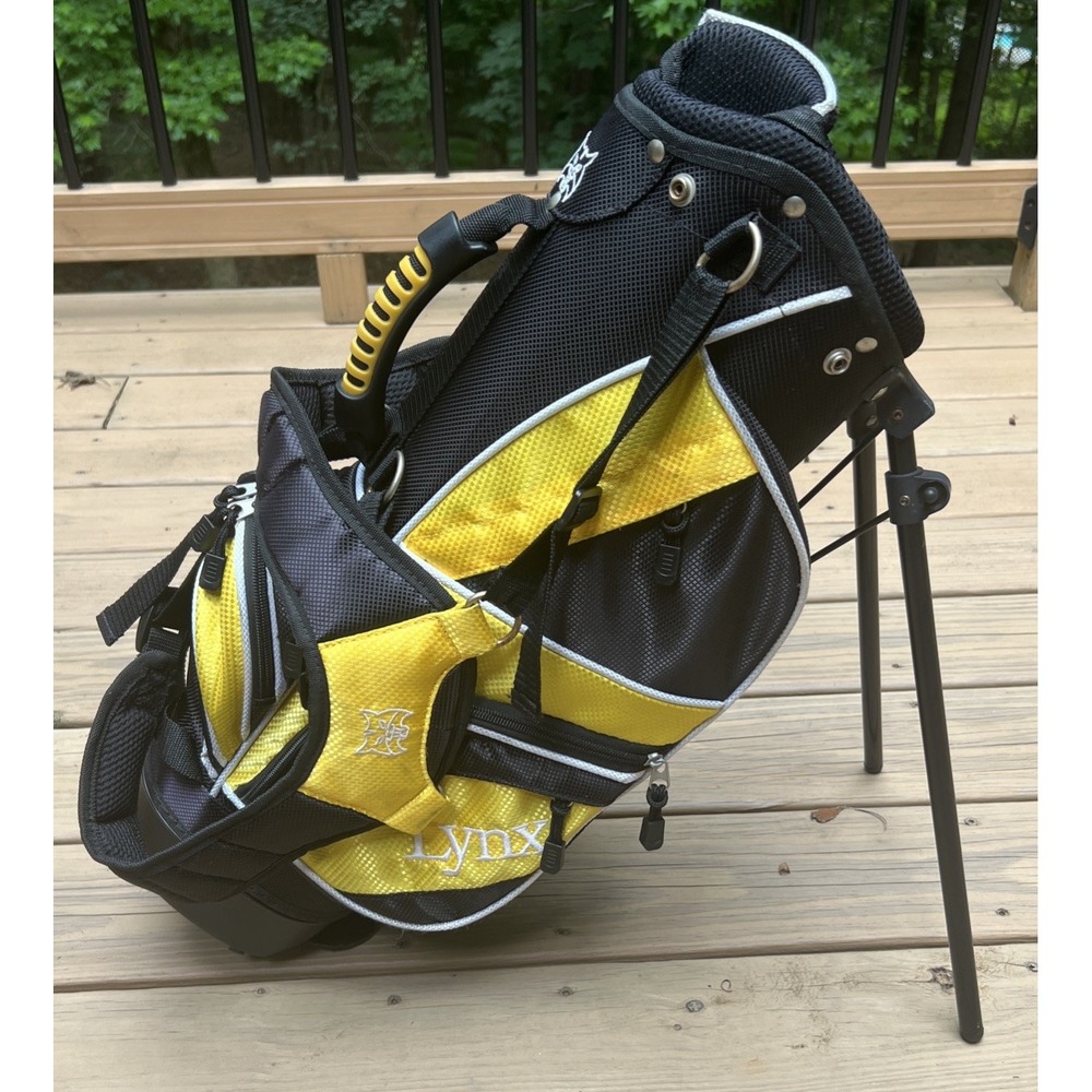 Lynx JR. Stand Golf Bag Youth Yellow Black 6 Way Divider 23"